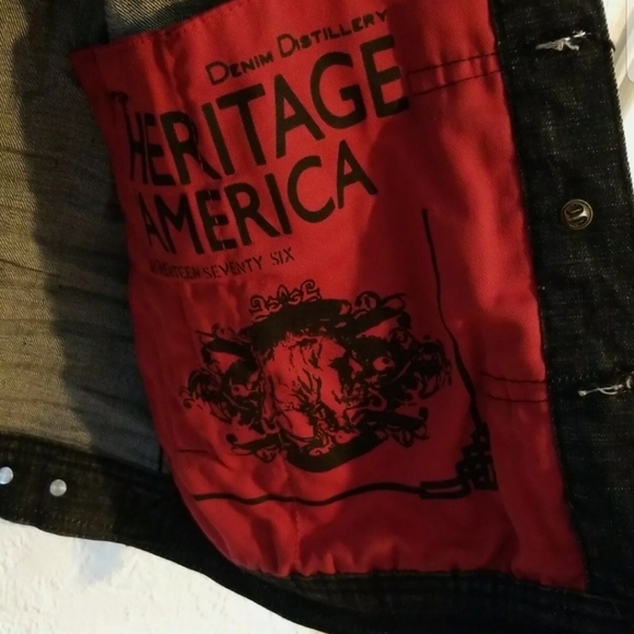 Heritage America Denim Vest Army Navy Marines Air - Picture 11 of 11
